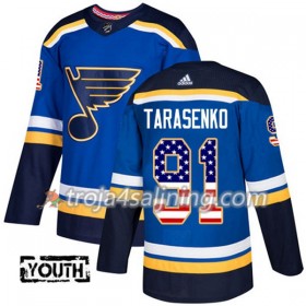 St. Louis Blues tröja Vladimir Tarasenko 91 Adidas 2017-2018 Blå USA Flag Fashion Authentic - NHL Tröjor Barn
